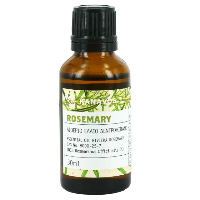 Kanavos Essential Oil Rosemary 30ml (Αιθέριο Έλαιο Δενδρολίβανο)