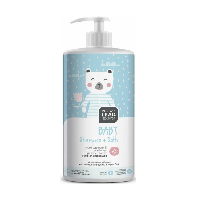 Pharmalead Baby Shampoo & Bath 1lt (Απαλό Βρεφικό Αφρόλουτρο & Σαμπουάν)