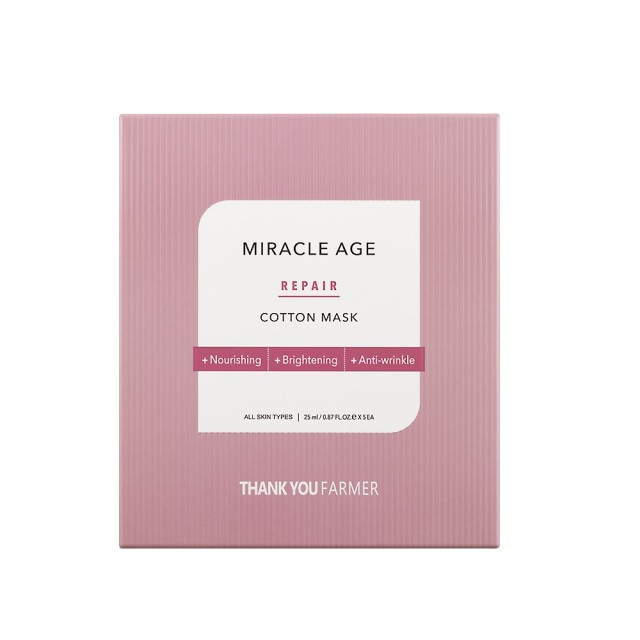 Thank You Farmer Miracle Age Repair Cotton Mask 1pc (Υφασμάτινη Μάσκα Θρέψης Προσώπου) 