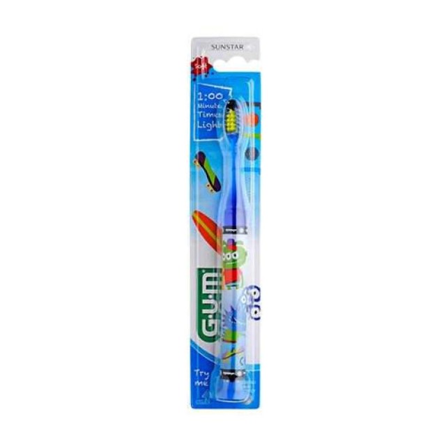 Gum Junior 7-9 Years Monster Toothbrush 903M (Παιδική Οδοντόβουρτσα με Φωτεινή Ένδειξη)