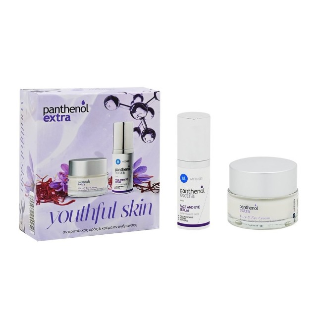 Panthenol Extra SET Youthful Skin Face & Eye Cream 50ml & Face & Eye Serum 30ml (ΣΕΤ με Αντιγηραντική Κρέμα Προσώπου & Αντιρυτιδικό Ορό για Πρόσωπο & Μάτια)