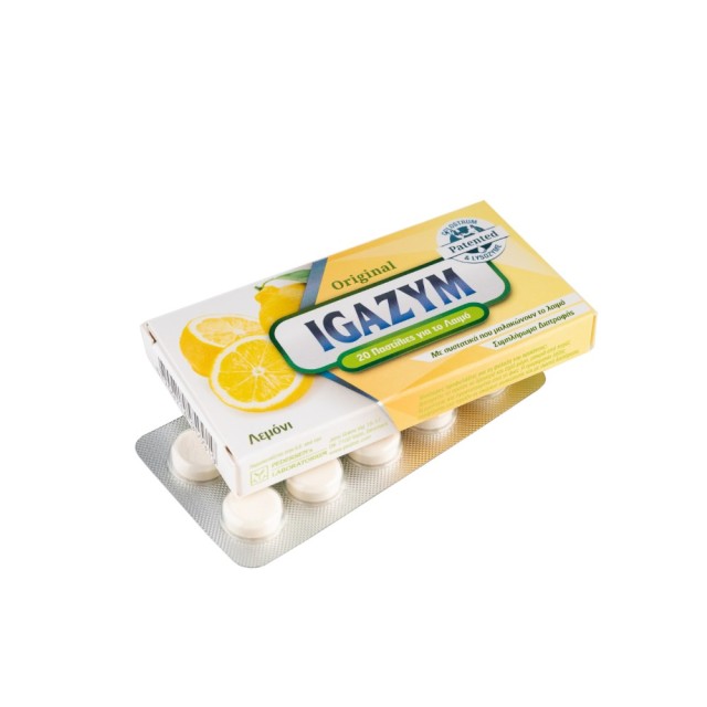 Igazym Lemon Pastillies 20 τεμ (Καραμέλες για το Λαιμό με Πρωτόγαλα - Γεύση Λεμονιού)