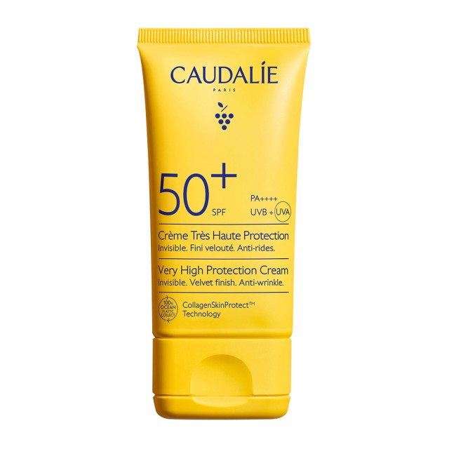 Caudalie Very High Protection Cream SPF50+ 50ml (Αντηλιακή Κρέμα Προσώπου Πολύ Υψηλής Προστασίας)