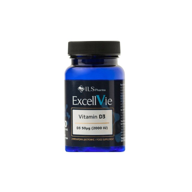 Ils Pharma Excellvie Vitamin D3 2000iu 30caps (Συμπλήρωμα Διατροφής με Βιταμίνη D3)