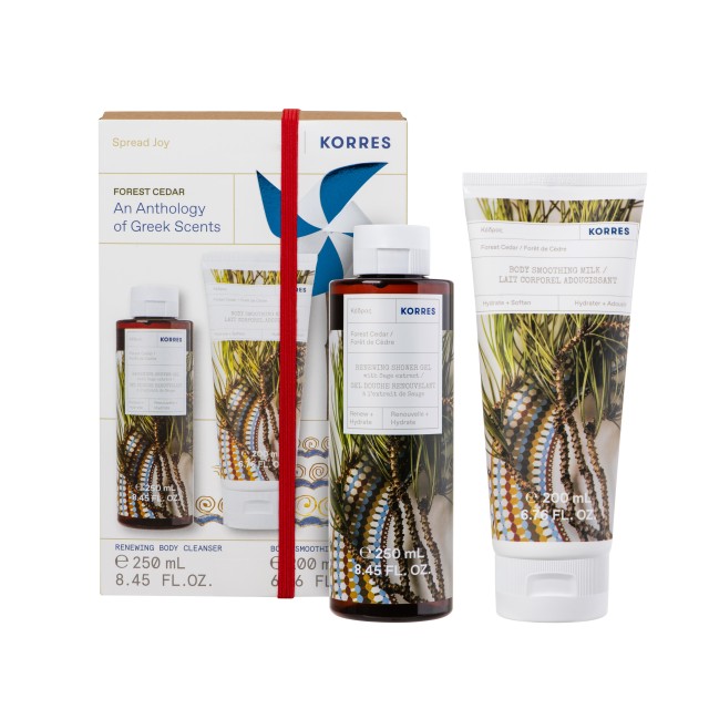 Korres SET Forest Cedar Showergel 250ml & Body Milk 200ml (ΣΕΤ με Αφρόλουτρο & Κρέμα Σώματος - Κέδρος)