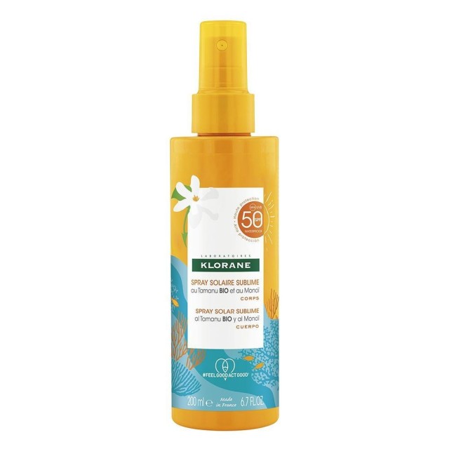 Klorane Polysianes Spray Solar Sublime SPF30 200ml (Aντηλιακό Σπρέι για Λαμπερό Μαύρισμα)