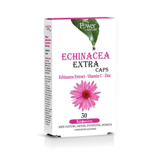 Power Health Echinacea Extra Caps 30tabs (Συμπλήρωμα Διατροφής με Εχινάτσεα, Βιταμίνη C & Ψευδάργυρο)