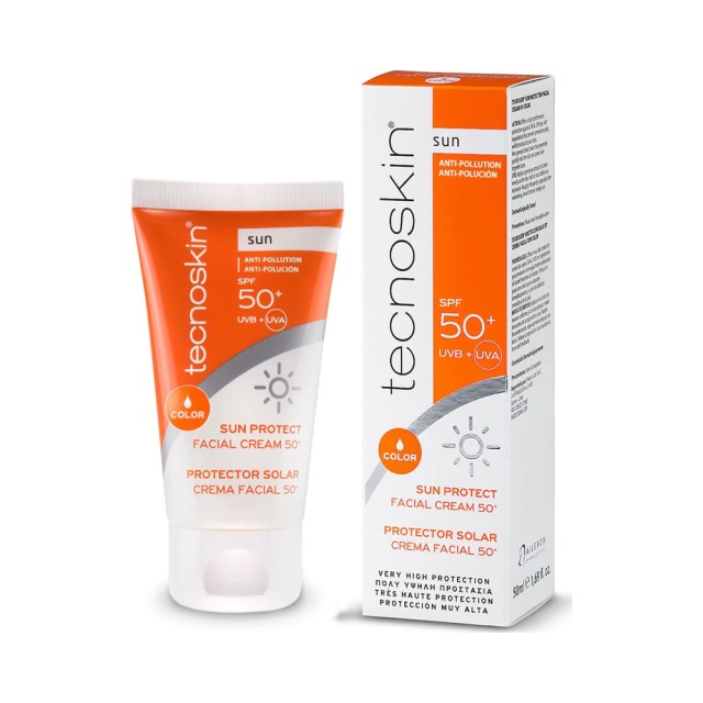 Tecnoskin Sun Protect Color Facial Cream SPF50+ 50ml (Αντηλιακή Κρέμα Προσώπου με Χρώμα)