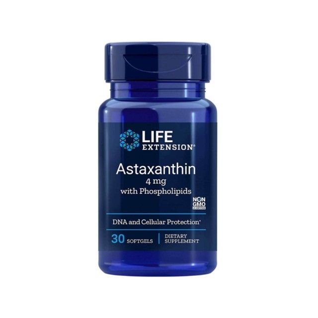 Life Extension Astaxanthin 4mg 30 caps (Συμπλήρωμα Διατροφής για Υποστήριξη του Ανοσοποιητικού & Καρδιαγγειακού)