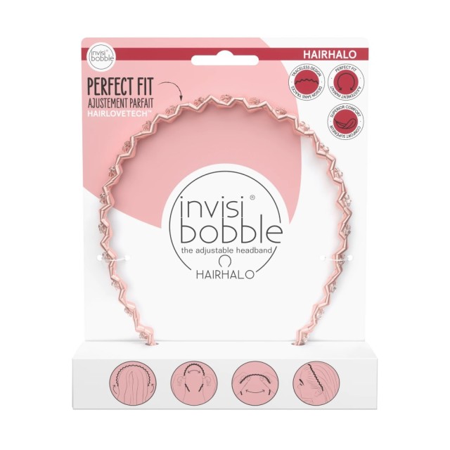 Invisibobble Hairhalo Pink Sparkle 1τεμ (Στέκα Μαλλιών Ροζ)