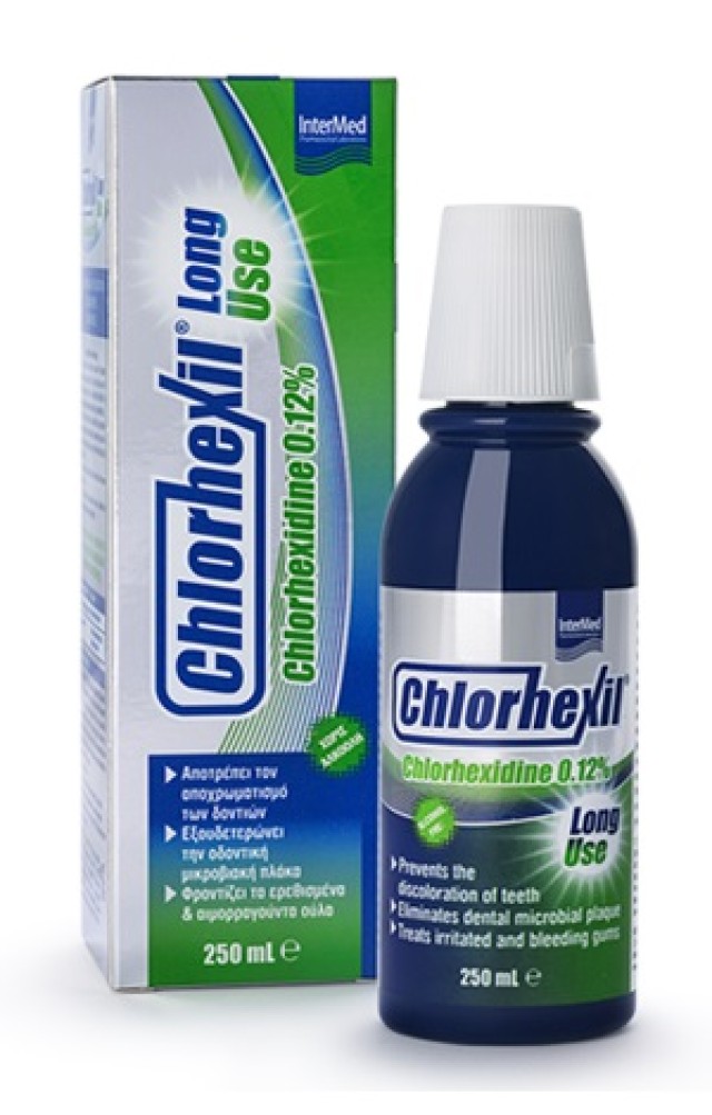 Chlorhexil 0.12% Long Use Mouthwash 250ml (Στοματικό Διάλυμα με Αντιμικροβιακή Προστασία)