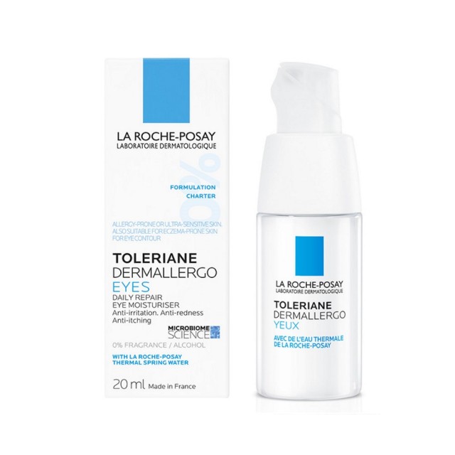 La Roche Posay Toleriane Dermallergo Eyes 20ml (Ενυδατική, Επανορθωτική Φροντίδα για τα Μάτια για Επιδερμίδα με Τάση Εκζέματος)