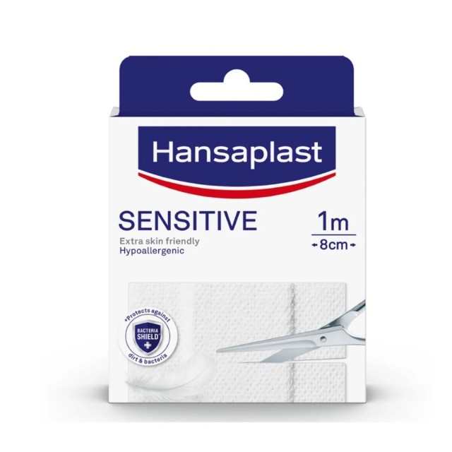 Hansaplast Sensitive Plaster 1mx8cm (Επίθεμα για Ευαίσθητες Επιδερμίδες)