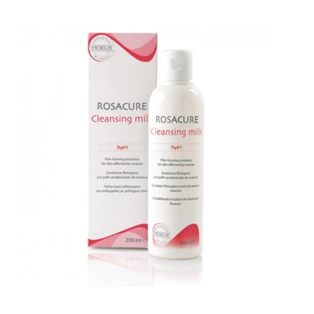 Synchroline Rosacure Cleansing Milk 200ml (Γαλάκτωμα Καθαρισμού για Ευαίσθητη Επιδερμίδα με Ερυθρότητα)