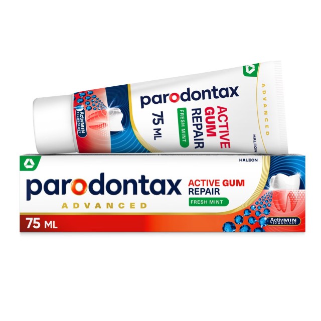 Parodontax Advanced Active Gum Repair Fresh Mint 75ml (Οδοντόκρεμα για την Aποκατάσταση των Ούλων που Aιμορραγούν από την 1η Εβδομάδα)