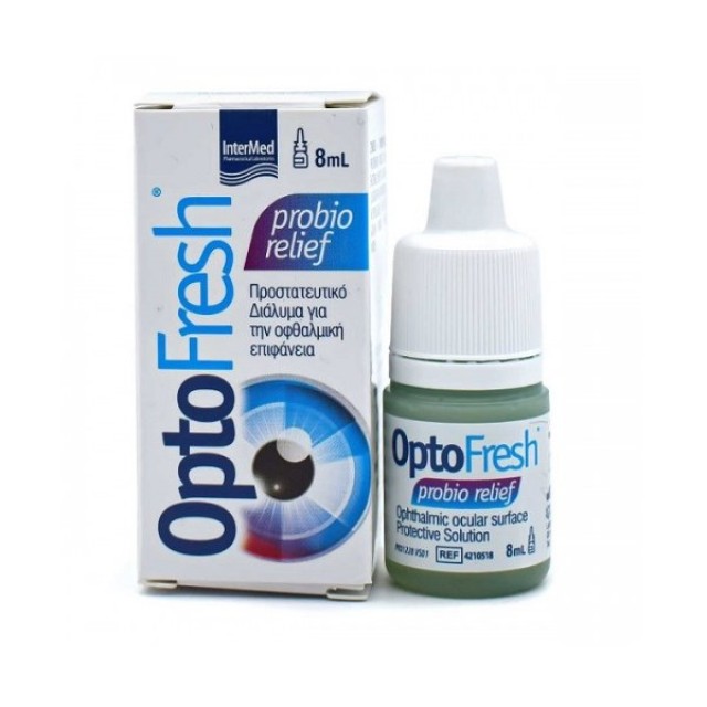 Intermed Optofresh Probio Relief Drops 8ml (Οφθαλμικές Σταγόνες για Ξηροφθαλμία, Βλεφαρίτιδα, Επιπεφ
