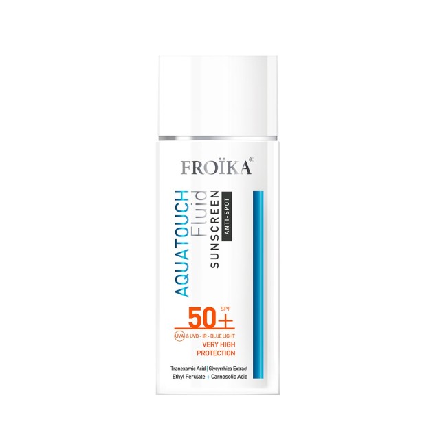 Froika Aquatouch Fluid Sunscreen Anti-Spot SPF50+ 50ml (Εξαιρετικά Λεπτόρρευστο Αντηλιακό Προσώπου με Λευκαντική Δράση)