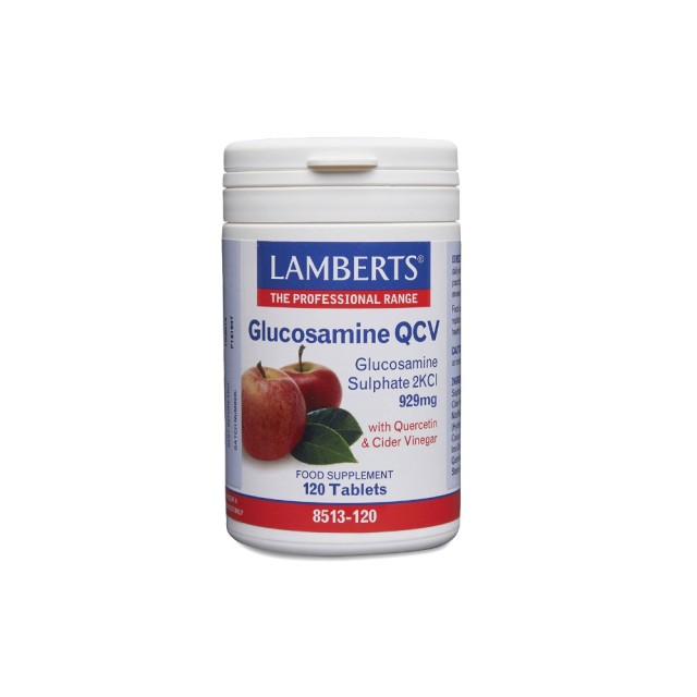 Lamberts Glucosamine QCV 120tabs (Θειική Γλυκοζαμίνη 2KCI 929mg Μαζί με Κερσετίνη & Μηλόξυδο 120tabs)
