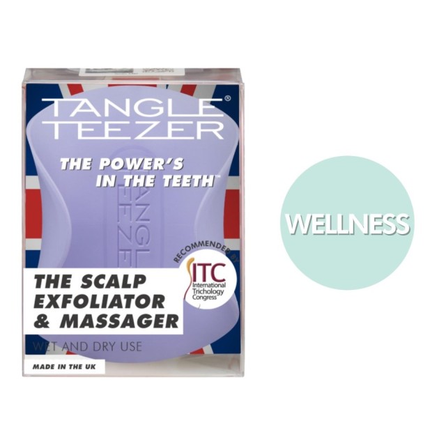 Tangle Teezer The Scalp Exfoliator & Massager Lavender (Βούρτσα Μαλλιών για Απολέπιση & Αναζωογόνηση του Τριχωτού της Κεφαλής)