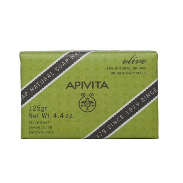 Apivita Natural Soap with Geranium & Olive 125gr (Σαπούνι με Ελιά)