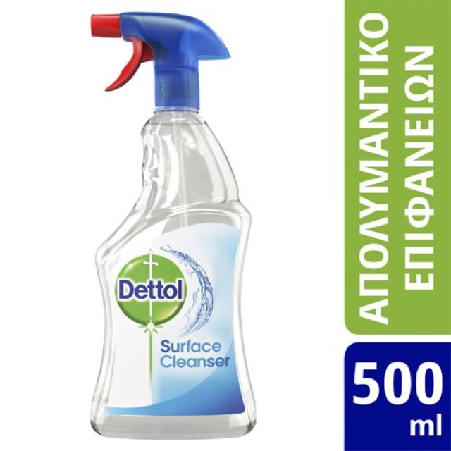 Dettol Surface Cleanser Antibacterial Spray 500ml (Απολυμαντικό Spray Γενικού Καθαρισμού Επιφανειών)