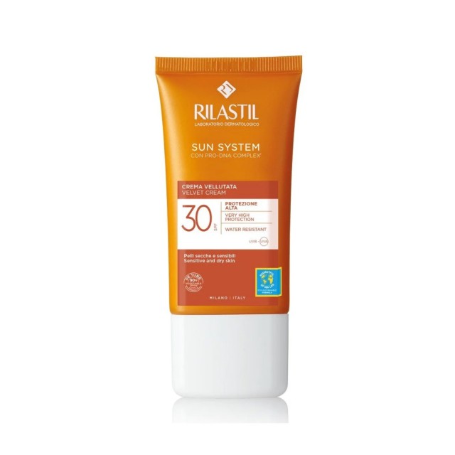 Rilastil Sun System Velvet Cream SPF30 50ml (Ενυδατική-Αντηλιακή Κρέμα Προσώπου με Εξαιρετικά Απαλή Υφή)