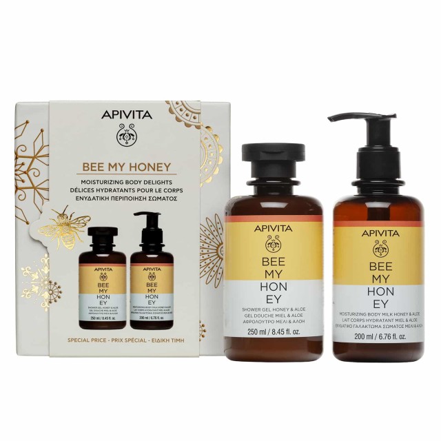 Apivita SET Bee My Honey Moisturizing Body Delights (ΣΕΤ με Αφρόλουτρο & Ενυδατικό Γαλάκτωμα Σώματος)