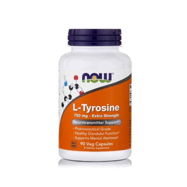 Now Foods L-Tyrosine 750mg (Συμπλήρωμα Διατροφής για την Καλή Υγεία του Θυρεοειδούς)