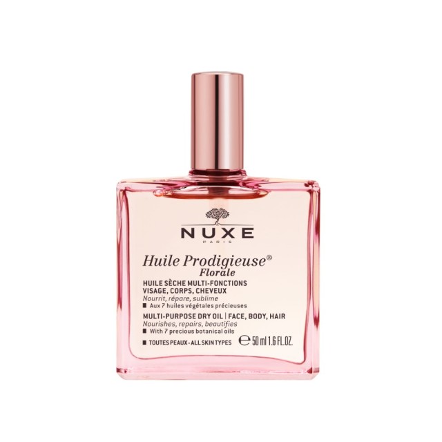 Nuxe Huile Prodigieuse Florale 50ml (Πολυχρηστικό Ξηρό Λάδι για Πρόσωπο, Σώμα & Μαλλιά με Λουλουδένιο Άρωμα) 