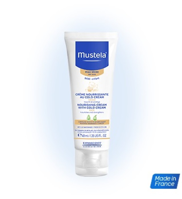 Mustela Nourishing Cream with Cold Cream 40ml (Βρεφική Θρεπτική κρέμα για το Προσωπάκι του Μωρού σας)