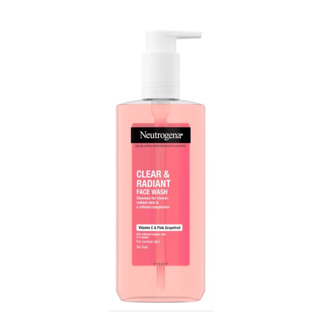 Neutrogena Clear & Radiant Face Wash Gel 200ml (Καθαριστικό Τζελ Προσώπου για Κανονική Επιδερμίδα)