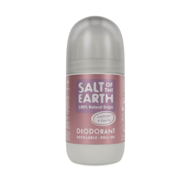 Salt Of The Earth Vegan Refillable Deodorant Roll On Lavender & Vanilla 75ml