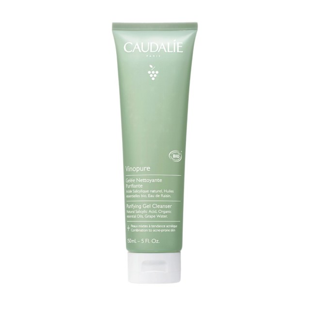 Caudalie Vinopure Purifying Gel Cleanser 150ml (Τζελ Καθαρισμού Προσώπου για Επιδερμίδα με Τάση Ακμής)