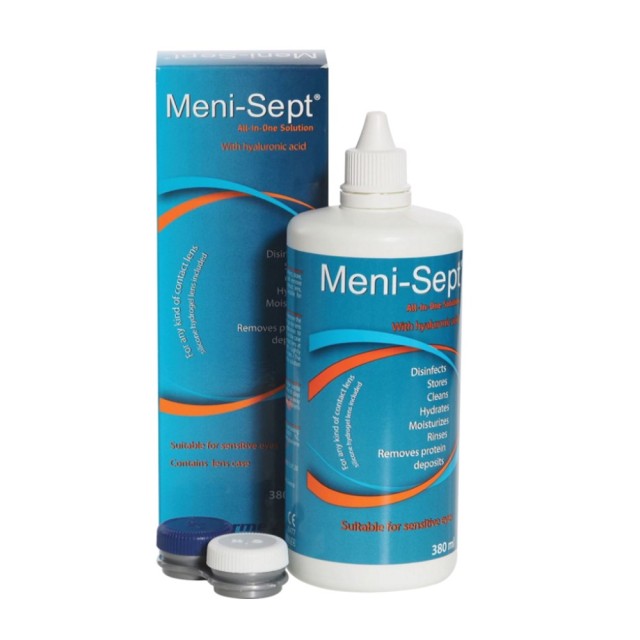 Meni-Sept All-In-One Solution 380ml (Διάλυμα Καθαρισμού για Όλους τους Τύπους Φακών Επαφής)