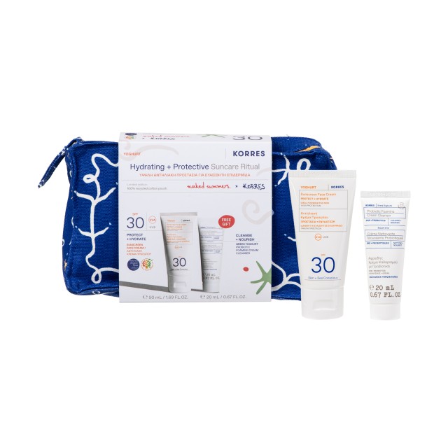 Korres SET Yoghurt Sunscreen Face Cream SPF30 50ml & Greek Yoghurt Probiotic Foaming Cream Cleanser 20ml (ΣΕΤ με Αντηλιακή Κρέμα Προσώπου & Αφρώδης Κρέμα Καθαρισμού με Προβιοτικά)
