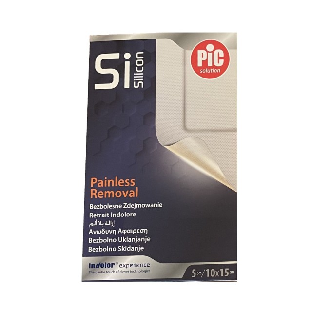 Pic Solution Si Silicon Painless Removal Plasters 10x15cm 5τεμ (Αυτοκόλλητα Επιθέματα με Ανώδυνη Αφαίρεση)