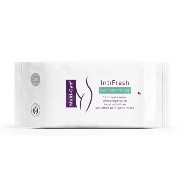 Multi Gyn Intifresh Wipes 12pcs (Mαντηλάκια Καθαρισμού της Ευαίσθητης Περιοχής)