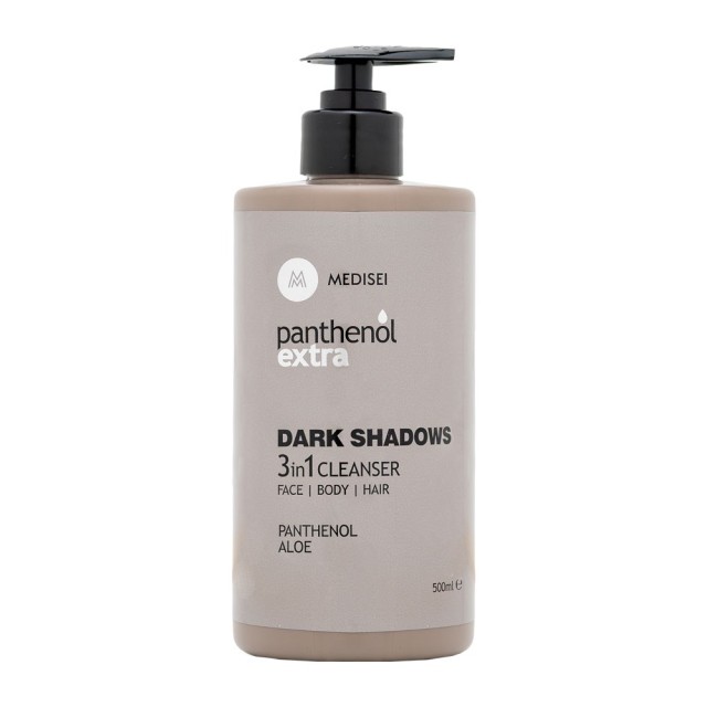 Panthenol Extra Dark Shadows 3in1 Cleanser 500ml (Ανδρικό Τζελ Καθαρισμού για Πρόσωπο, Σώμα & Μαλλιά) 