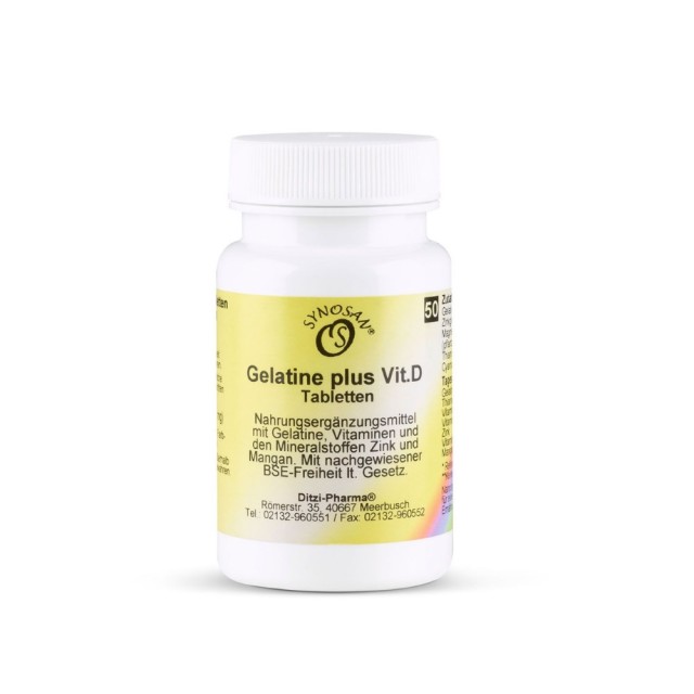 Metapharm Synosan Gelatine Plus vitamin D 50tabs