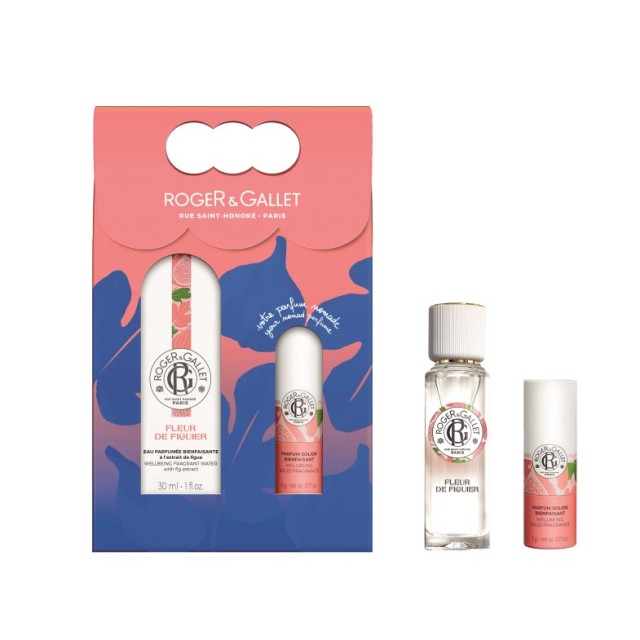 Roger & Gallet Fleur De Figuier SET Wellbeing Fragnant Water 30ml & Solid Fragrance 5gr