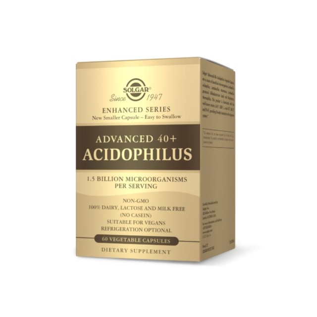 Solgar Advanced 40+ Acidophilus 60 Vegeterian Caps (Προβιοτικά)