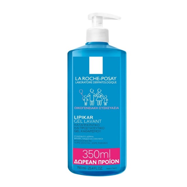 La Roche Posay Lipikar Soothing Protective Shower Gel 750ml (Καθαριστικό Τζελ Προσώπου & Σώματος για