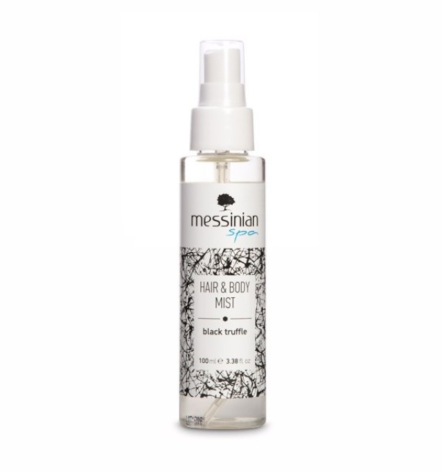 Messinian Spa Hair & Body Mist Black Truffle 100ml (Ελκυστικό Σαγηνευτικό Πολυτελές Σπρέι Σώματος & Μαλλιών με Άρωμα Μαύρης Τρούφας)