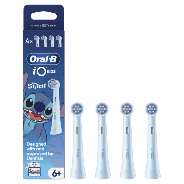 Oral-B iO Kids Stitch Brush Heads 4τεμ (Ανταλλακτικές Κεφαλές για Παιδική Ηλεκτρική Οδοντόβουρτσα)
