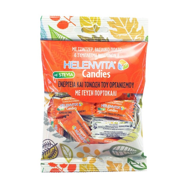 Helenvita Candies με Πορτοκάλι 20τεμ (Καραμέλες για Τόνωση & Ενέργεια του Οργανισμού)