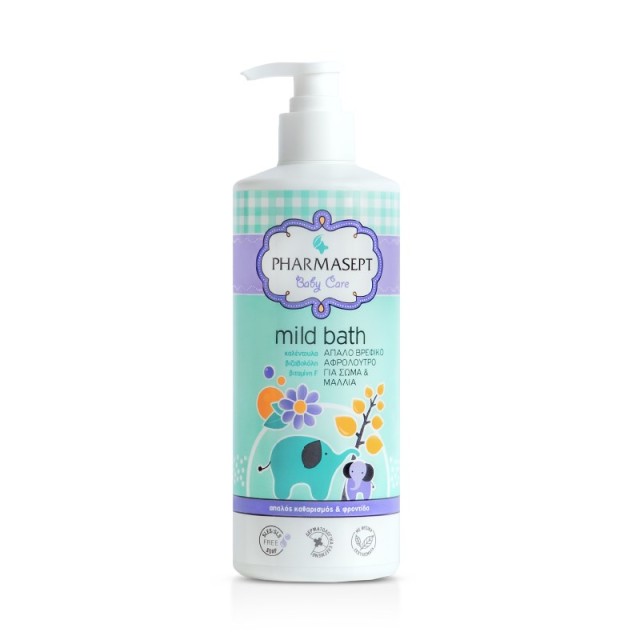 Pharmasept Baby Care Mild Bath 500ml (Απαλό Βρεφικό Αφρόλουτρο για Σώμα & Μαλλιά)