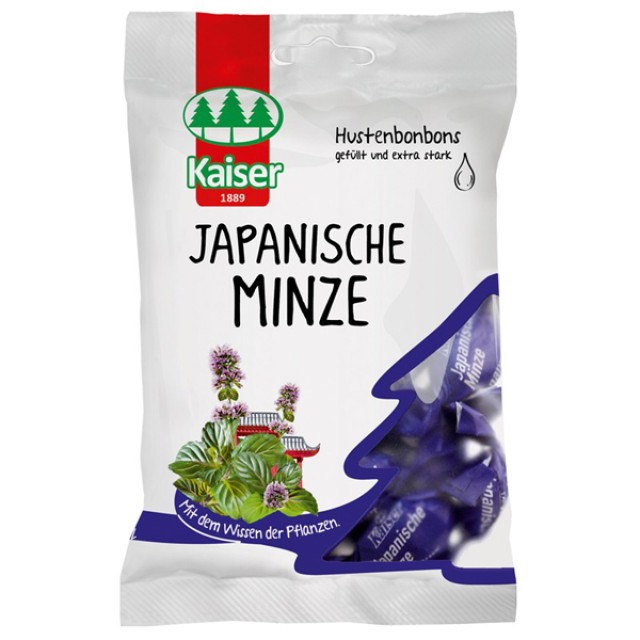 Kaiser Japanische Minze 90gr (Καραμέλες για τον Βήχα με Γέμιση από Ιαπωνική Μέντα)