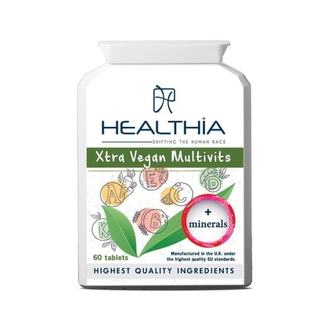 Healthia Xtra Vegan Multivits 60tabs (Συμπλήρωμα Διατροφής με Πολυβιταμίνες για Χορτοφάγους)
