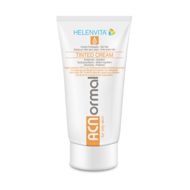 Helenvita ACNormal Tinted Cream 60ml (Ενυδατική Προσώπου με Αντηλιακή Προστασία-Κατάλληλη για Λιπαρή ή με τάση Ακμής Επιδερμίδα)