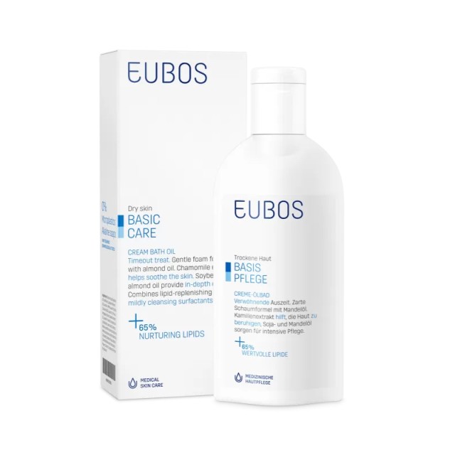 Eubos Cream Bath Oil 200ml (Ελαιώδες Αφρόλουτρο για Ξηρό Δέρμα)
